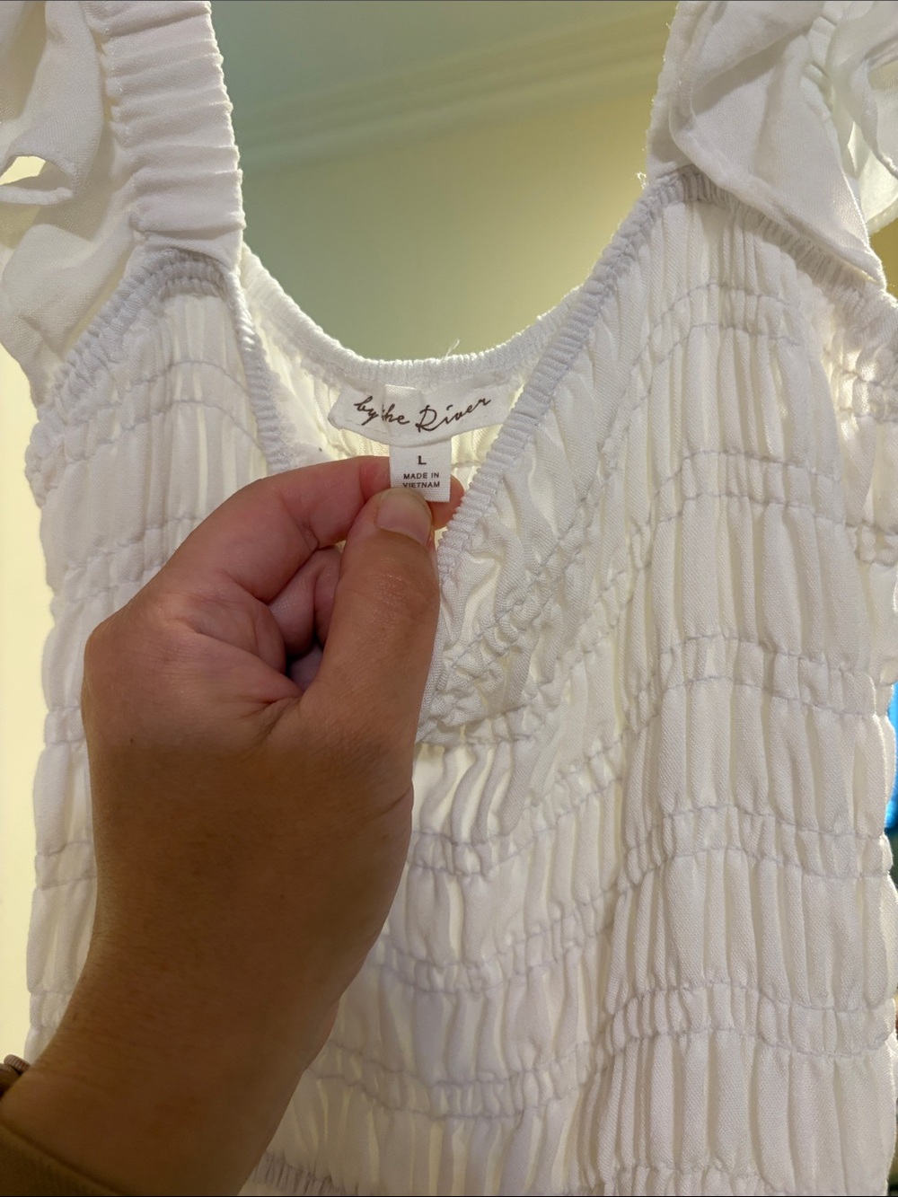 White Ruffled Strap Maxi Dress - Picture 3 of 3